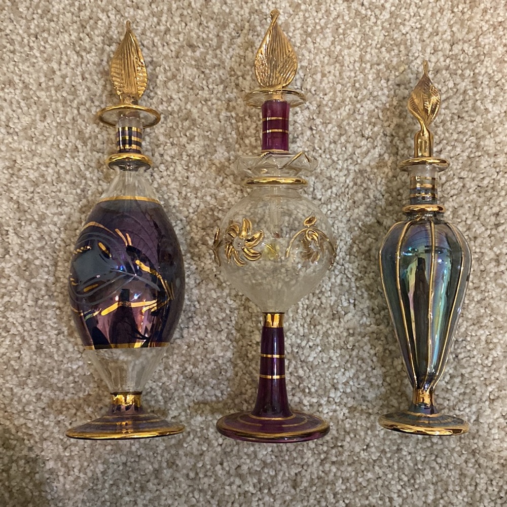 Egyptian Handblown glass perfume bottles - Picture 3 of 13